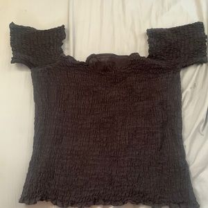 Vintage Off the shoulder black blouse